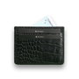 Zoozie Bags 3420 Cartera de Piel Genuina Hecha a Mano, Negro, 10 x 7.5 cm